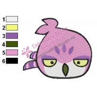 Owl Angry Birds Space Embroidery Design